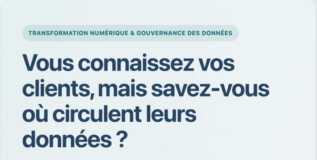 Cartographie des données clients